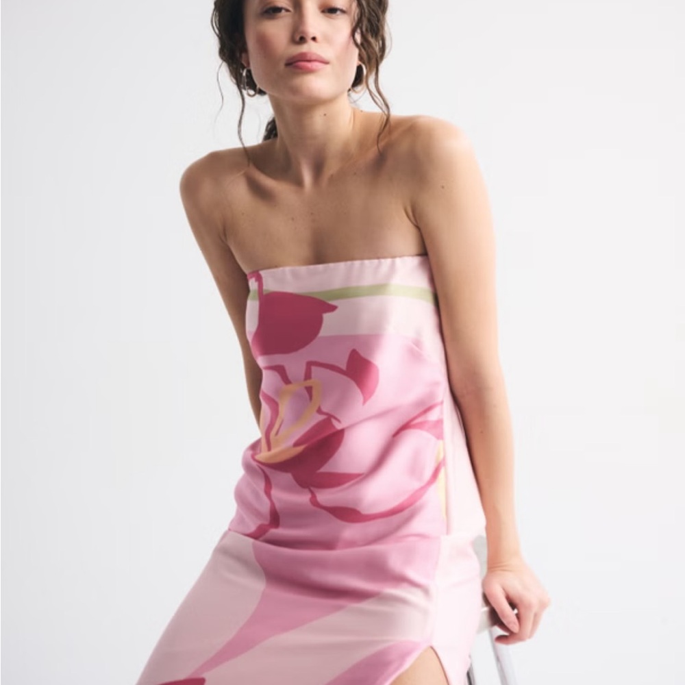 A&F julia strapless slip maxi